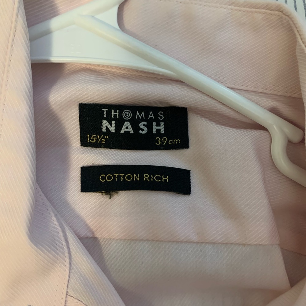 Thomas Nash pink dress shirt. 15.5/39cm